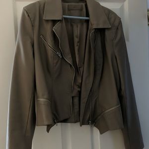 BLANKNYC Beige Faux Leather Jacket